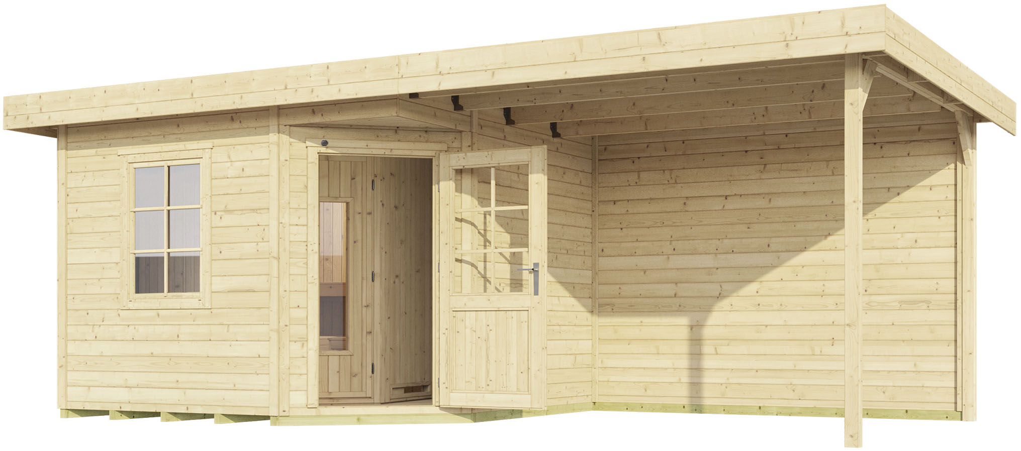 Saunahaus WEKA "SALO 2", beige (natur), Bio-Ofen, externe Steuerung, 9 kW, Saunen, inkl. hochwertiger Elementsauna Image