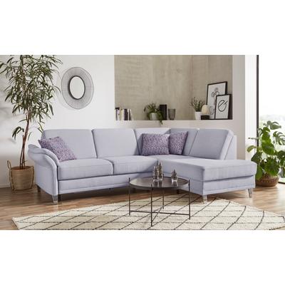 Ecksofa SIT & MORE "Clio L-Form", silber, B:254cm H:89cm T:190cm, Sofas, wahlweise mit Bettfunktion und Bettkasten, inklusive Federkern Image