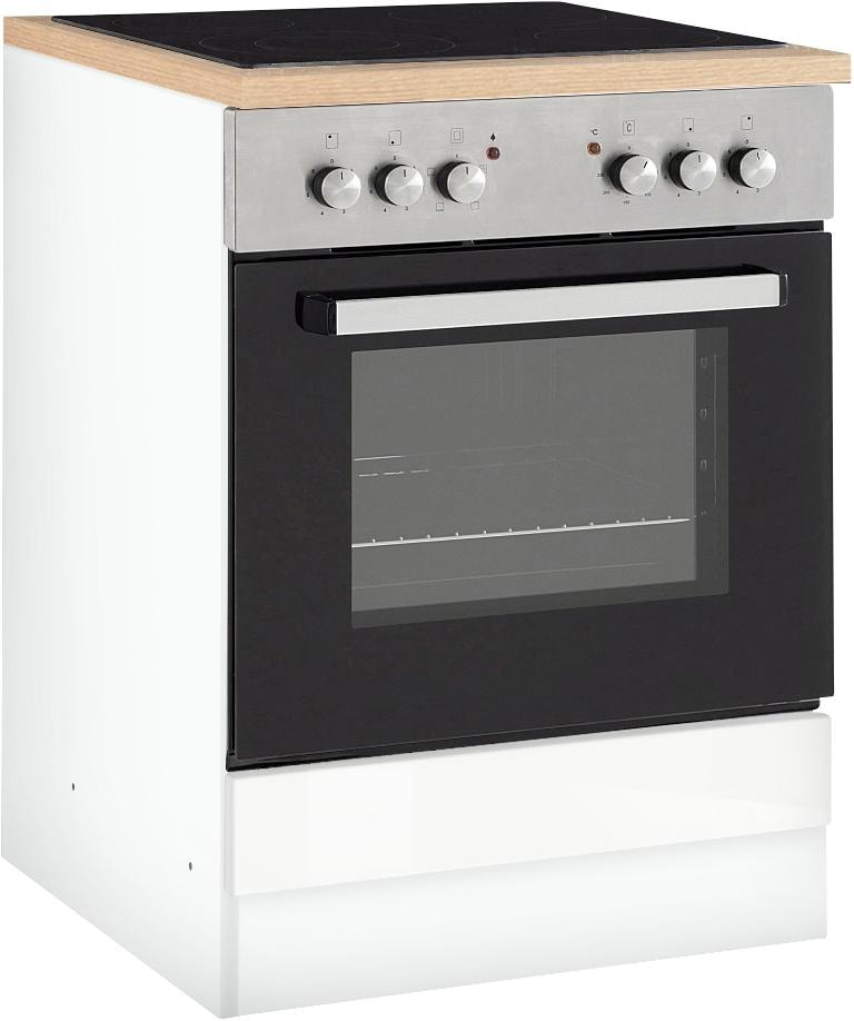 Herdumbauschrank KOCHSTATION "KS-Eton", weiß (weiß hochglanz), B:60cm H:85cm T:60cm, Schränke, Herdumbauschrank Image