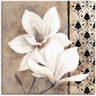 Wandbild ARTLAND "Klassische Magnolien", beige (farbe bild(er): naturfarben), B:30cm H:30cm, Canvas, Leinwand, Bilder, als Leinwandbild in verschied. Größen Image