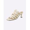 Pantolette HEINE, Damen, Gr. 42, beige, Leder, Rindsleder, Rindsleder, feminin, Schuhe