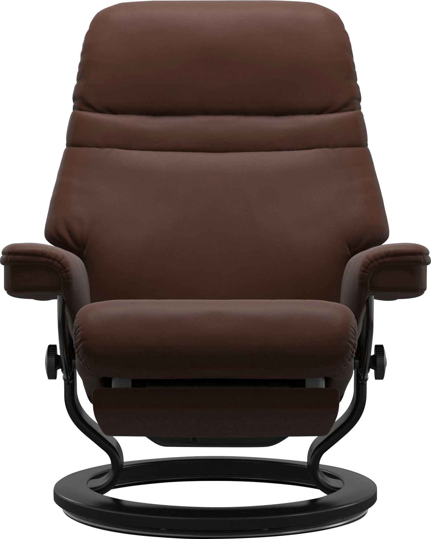 Relaxsessel STRESSLESS "Sunrise", braun (malt braun batick), B:79cm H:103cm T:78cm, Leder BATICK: BATICK ist ein leicht korrigiertes, durchgefärbtes und genarbtes Möbelleder, bei dem die meisten Unebenheiten und Spuren in der Regel entfernt... Image