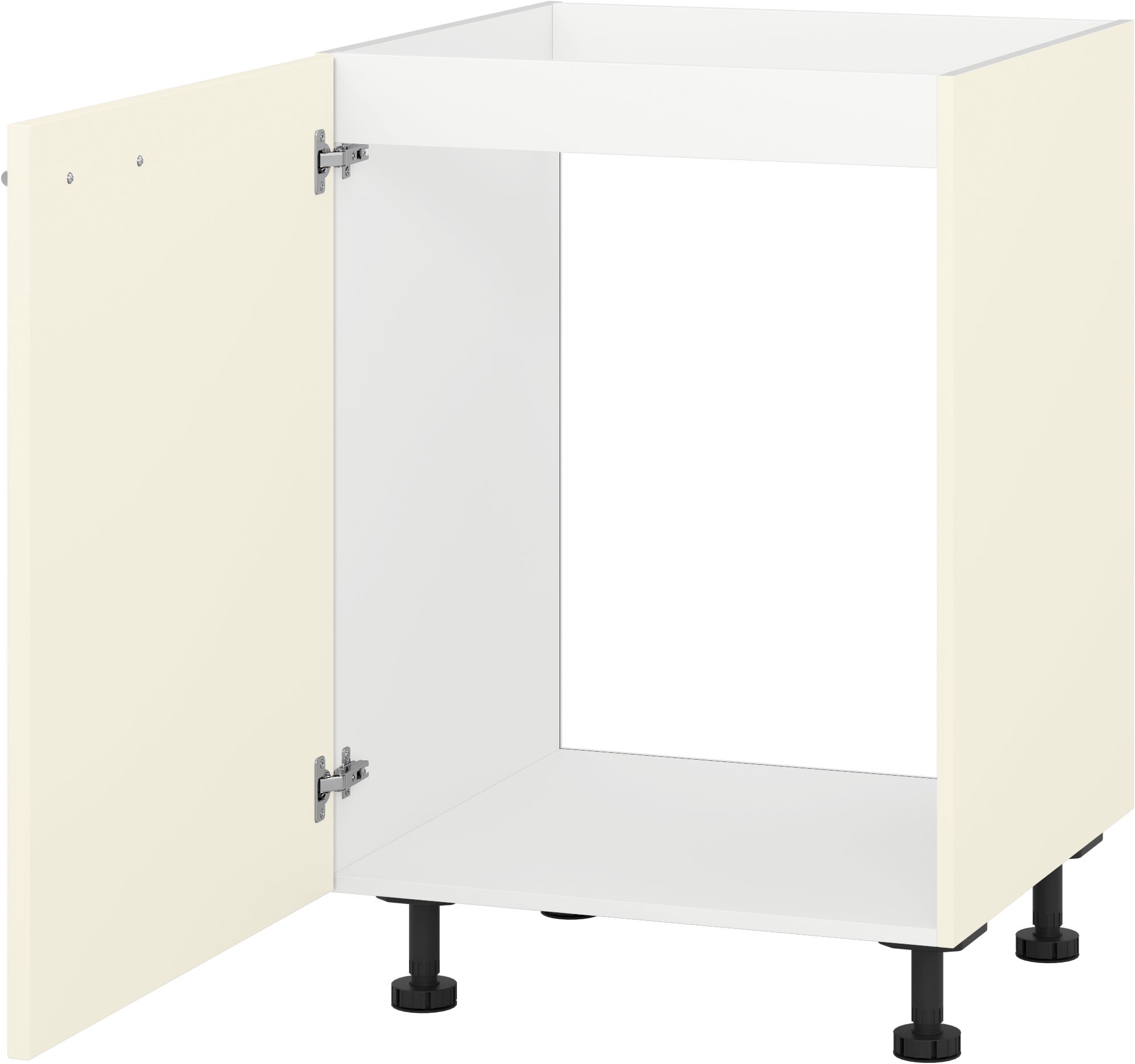 Spülenschrank KOCHSTATION "KS-Scafa", beige (magnolia, nussbaum tabak), B:60cm H:75cm T:56cm, Schränke, in verschiedenen Breiten, wahlweise Türanschlag rechts oder links Image