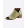 Sandalette ANDREA CONTI, Damen, Gr. 41, grün (salbei), Leder, Glattleder, modisch, Schuhe Sommerboots Schaftsandale Ankleboots