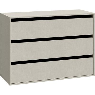 Schrankeinsatz FORTE, grau (grau textilnachbildung), B:98,7cm H:70,6cm T:39,6cm, Dekorfolie, Holzwerkstoff, Einlegeböden Image