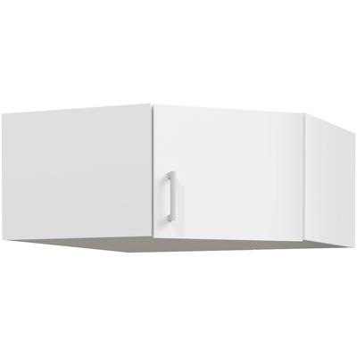 Schrankaufsatz FORTE, weiß, B:89,5cm H:38,1cm T:89,4cm, Spanplatte, Möbelaufsätze, Eckschrankaufsatz, Stauraum, optimale Raumnutzung Image