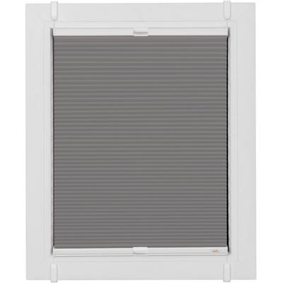 Plissee SUNLINES "Start-up Style Honeycomb", grau (grau, weiß, weiß), B:76cm H:105cm, Obermaterial: 100% Polyester, Plissees, verspannt mit Simply-Fix Klemmträger, Wabenplissee, nach Maß Image