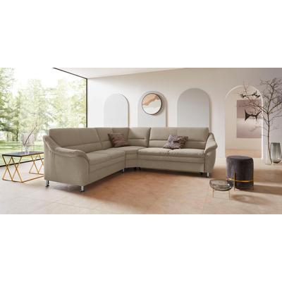 Ecksofa PLACES OF STYLE "Cardoso L-Form", beige, B:260cm H:90cm T:230cm, Luxus-Microfaser ALTARA NUBUCK (100% Polyester), Luxus-Microfaser weich (90% Polyester, 10% Polyamid), Struktur (52%Polyester, 35% Acryl, 13%Cotton), Luxus-Microfaser... Image