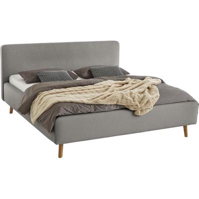 Polsterbett MEISE.MÖBEL "Mattis", grau (ash), B:181cm H:105cm L:218cm, Bezug Bett: Struktur Gewebe (100% Polyester), Betten, Topseller, wahlweise mit Bettkasten, Topseller Image