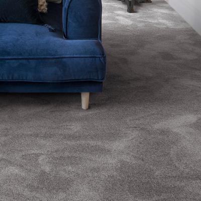 Teppichboden ANDIAMO "Levin, Velours, Made in Belgium", grau (anthrazit), B:400cm H:10mm L:1500cm, Kunstfaser, Teppiche, Uni Farben, Breite 400 cm oder 500 cm, weiche Qualität Image