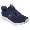 Slip-On Sneaker SKECHERS "SKECH-LITE PRO 2.0", Damen, Gr. 40, blau (navy), Textil, sportlich, Schuhe, Freizeitschuh, Slipper mit Slip-Ins