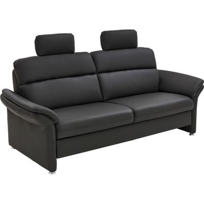 3-Sitzer DIE PLANBAR "PN-EM16031, mit Kopfstützen", schwarz, B:228cm H:119cm T:92cm, Sofas, wahlweise mit Relaxauszug Image