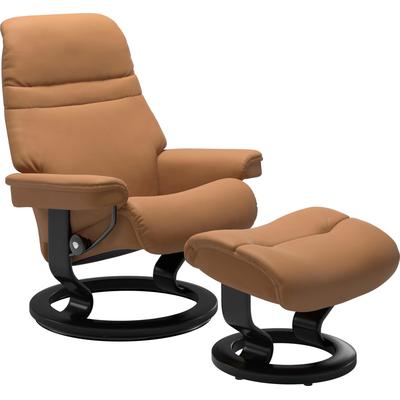 Relaxsessel STRESSLESS "Sunrise", braun (taupe paloma), B:79cm H:103cm T:73cm, Leder BATICK: BATICK ist ein leicht korrigiertes, durchgefärbtes und genarbtes Möbelleder, bei dem die meisten Unebenheiten und Spuren in der Regel entfernt wurden.,... Image
