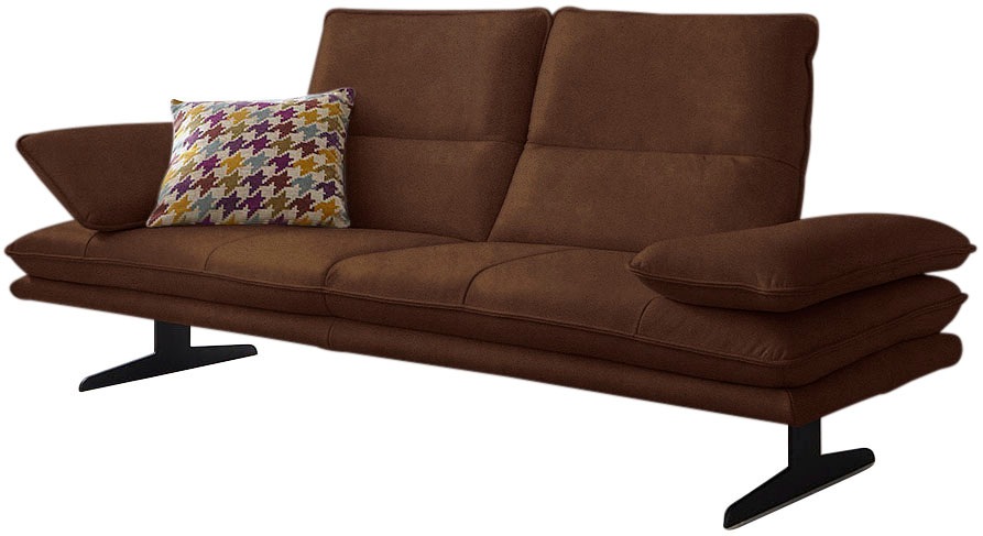 2,5-Sitzer W.SCHILLIG "broadway, Designsofa mit tollem Sitzkomfort", braun (tabacco z69), B:236cm H:94cm T:96cm, Longlife Xtra-Leder Z69: Das feinnarbige, gedeckte Softleder Z69 besticht durch seine außergewöhnliche Weichheit im trendigen... Image