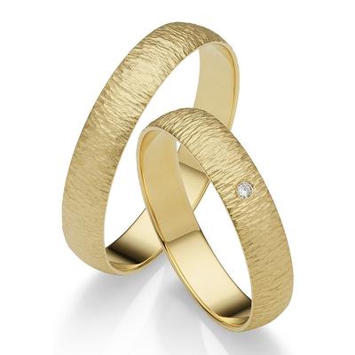 Trauring FIRETTI "Schmuck Geschenk Gold 375 Hochzeit Ehering "LIEBE" Gr. 63, gold (gelbgoldfarben), Fingerringe, 63, ohne Brillant, Gelbgold 375, 5mm, Made in Germany, wahlweise mit oder ohne Brillant Image