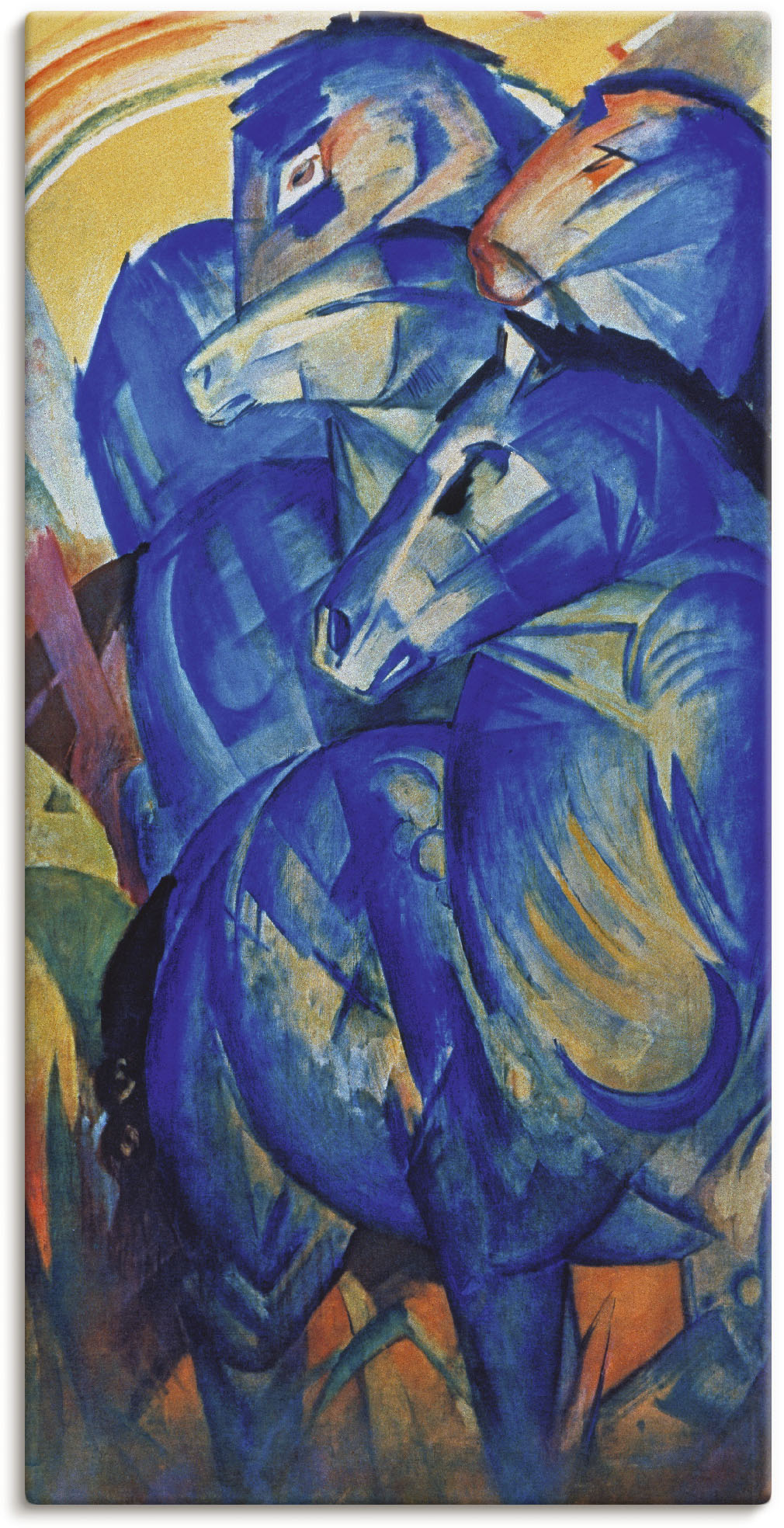 Wandbild ARTLAND "Turm der blauen Pferde. 1913", blau (farbe bild(er): blau), B:20cm H:40cm T:1,8cm, Canvas, Leinwand, Bilder, als Leinwandbild, Poster in verschied. Größen Image