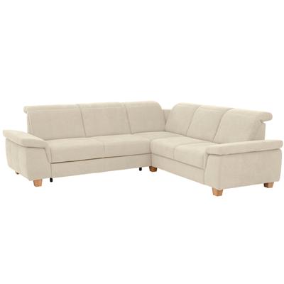 Ecksofa HOME AFFAIRE "Dalia L-Form", beige (creme), B:256cm H:83cm T:236cm, Luxus-Microfaser Florence (100% Polyester), Luxus-Microfaser weich (90% Polyester, 10% Polyamid), Webstoff (100% Polyester), Sofas, mit Federkernpolsterung, wahlweise mit... Image