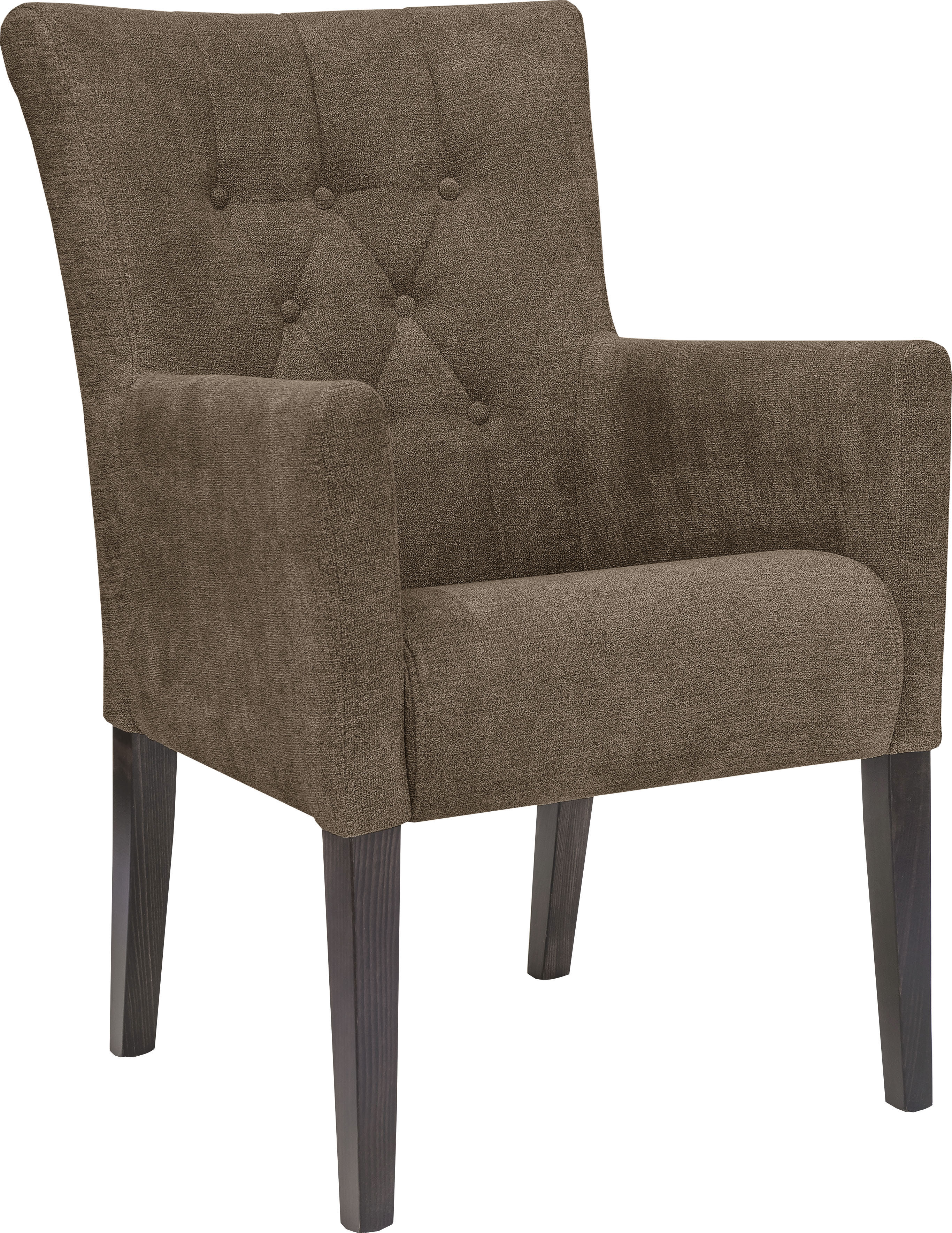 Esszimmerstuhl HOME AFFAIRE "King", braun (braun, wenge), B:60cm H:92cm T:65cm, Polyester, Stühle, Esszimmerstuhl, Esszimmerstuhl mit Knopfheftung