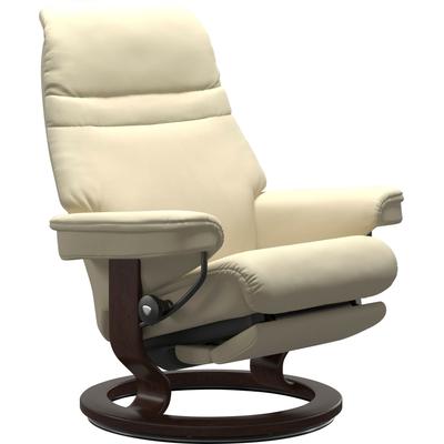Relaxsessel STRESSLESS "Sunrise", beige (vanilla paloma), B:88cm H:103cm T:78cm, Leder BATICK: BATICK ist ein leicht korrigiertes, durchgefärbtes und genarbtes Möbelleder, bei dem die meisten Unebenheiten und Spuren in der Regel entfernt wurden.,... Image