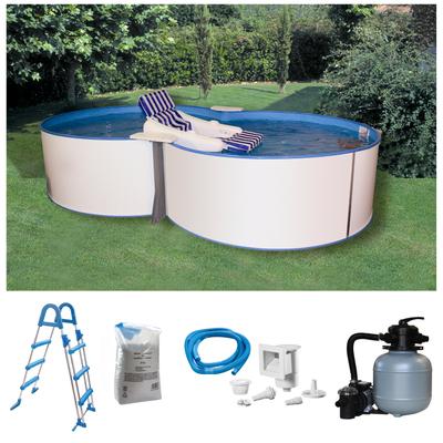 Achtformpool MY POOL BWT "JOY 2", weiß, B:250cm H:110cm L:432cm, Schwimmbecken, Höhe 110 cm, in verschiedenen Größen verfügbar Image