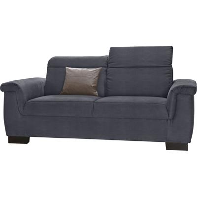 2-Sitzer DOMO COLLECTION "Sully", grau (dunkelgrau), B:193cm H:84cm T:102cm, Kunstleder SOFTLUX, Luxus-Microfaser ALTARA NUBUCK (100% Polyester), Chenille (100% Polyester), Luxus-Microfaser (100% Polyester), Sofas, wahlweise mit Rückenverstellung Image