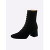 Stiefelette HEINE, Damen, Gr. 41, schwarz, Leder, Veloursleder, Veloursleder, modisch, Schuhe