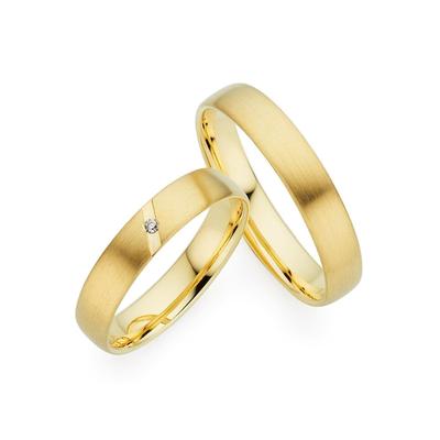 Trauring PHÖNIX "Schmuck Geschenk Gold 333 Trauring Ehering LIEBE versch. Varianten" Gr. 66, gold (gelbgoldfarben), Fingerringe, 66, ohne Brillant, Gelbgold 333, 4,0mm, Made in Germany, wahlweise mit oder ohne Brillant Image