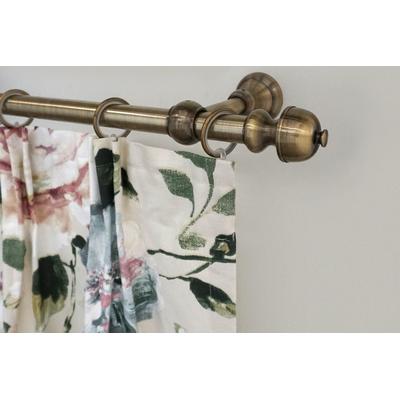 Gardinenstange GARESA "ANDREA", gold (antikmessingfarben), L:350cm Ø:20mm, Metall, Gardinenstangen, Vorhanggarnitur, verlängerbar, Endknopf Profil klein, mit Ringen Image