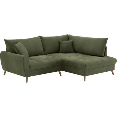 Ecksofa MR. COUCH "Blackburn II, L-Form", grün (memphis 12 grün), B:230cm H:71cm T:190cm, Memphis (Grundgewebe - 100% Polyester; Nutzschicht- 90% Polyester / 10% Polyamide), Sofas, Mit Kaltschaumpolsterung bis 140 kg belastbar Image