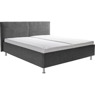 Polsterbett ALINA "Steven", grau (dunkelgrau tcm 89), B:158cm H:106cm L:210cm, Struktur fein TCM (100% Polyester), Betten, wahlweise mit Matratze und Lattenrost, in diversen Ausführungen Image