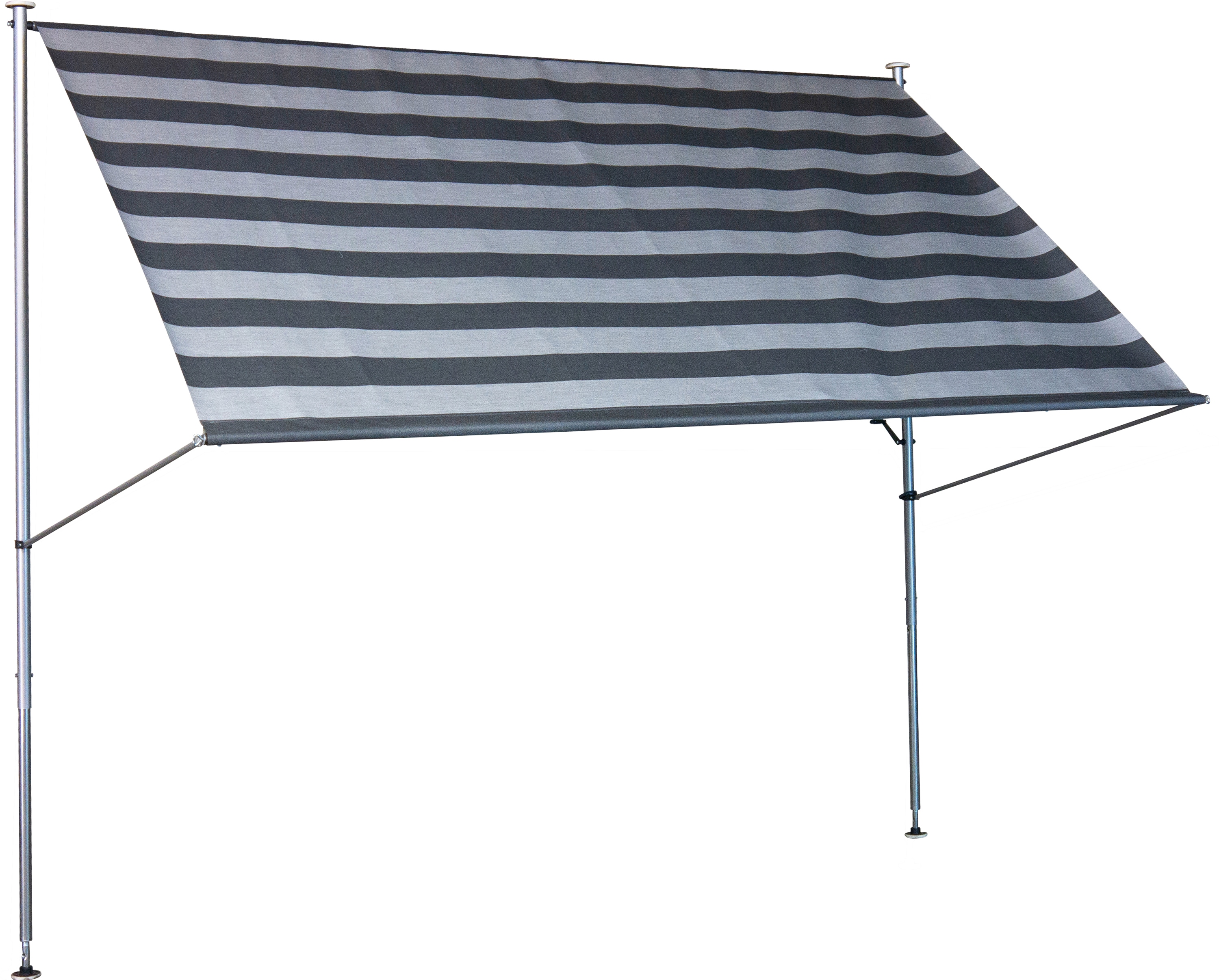 Klemmmarkise, grau (dunkelgrau, weiß), B:200cm H:275cm, Polyacryl, ANGERER FREIZEITMÖBEL, Markisen Image