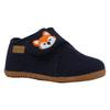 Hausschuh RICHTER "Filzi WMS: Mittel", Kinder, Gr. 26, blau (dunkelblau, fuchs), Filz, kontrastfarbene Details, klassisch, Schuhe, Klettschuh, Winterschuh mit Weiten-Meßsystem