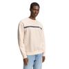 Sweatshirt TOM TAILOR DENIM, Herren, Gr. XL, weiß (gardenia weiß), Sweatware, Obermaterial: 70% Baumwolle, 30% Polyester, unifarben, bedruckt, casual, normal hüftbedeckend, Rundhals, Langarm Bündchen, Sweatshirts, mit Logo-Print