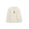Sweater TOM TAILOR, Jungen, Gr. 128/134, grau (grauish weiß), Sweatware, Obermaterial: 70% Baumwolle, 30% Polyester, bedruckt, casual, regular fit hüftbedeckend, Rundhals, Kurzarm Flachstrickbündchen, Sweatshirts, mit Dino-Print