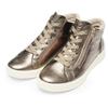 Sneakerboots ARA "ROM", Damen, Gr. 4,5 (37,5), beige, Glattleder, Veloursleder, casual, Schuhe, High Top Sneaker, Schnürboots in bequemer Schuhweite G (= weit)