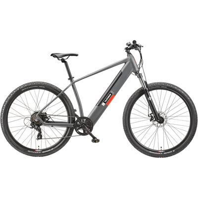 E-Bike TELEFUNKEN "E-MTB Aufsteiger M919" Gr. 48, grau (granitgrau), E-Bikes, 48cm, 29 Zoll (73,66cm), Pedelec, Elektrofahrrad, Damen u. Herren, E-MTB, Mountainbike, 29 Zoll
