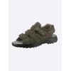 Sandale JOMOS, Herren, Gr. 43, grün (khaki), Mesh, Veloursleder, Leder, sportlich, Schuhe