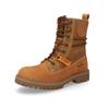 Schnürstiefel DOCKERS BY GERLI, Damen, Gr. 42, braun (golden, tan), Nubukleder, Schuhe, Boots, Casual Boots mit modischen Schnürsenkeln