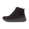 Schnürboots GABOR ROLLINGSOFT, Damen, Gr. 38,5, schwarz, Nubukleder, unifarben, sportlich, Schuhe, Keilabsatz, Freitzeitschuh, High-Top-Sneaker, Label an der Ferse