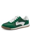 Sneaker TAMARIS, Damen, Gr. 37, grün, Textil, Leder, Lederimitat, unifarben mit Farbeinsätzen, sportlich, Schuhe, Freizeitschuh, Halbschuh, Schnürschuh, weich gepolsterter Schaftrand