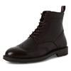 Schnürboots MARCO TOZZI BY GMK, Herren, Gr. 41, braun (mocca), Rindsleder, unifarben, Lyralochung, klassisch, Schuhe, Schnürstiefelette, Businessschuh mit eleganter Lyralochung