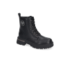 Schnürboots DOCKERS BY GERLI, Kinder, Gr. 32, silber (schwarz, silberfarben), Lederimitat, Glitzer, festlich, Schuhe, Biker Boots, Stiefel mit Reißverschluss
