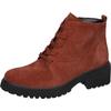 Schnürboots WALDLÄUFER "H-LUISE", Damen, Gr. 7 (40,5), braun (rostbraun), Veloursleder, unifarben, elegant, Schuhe, Stiefelette, Blockabsatz, in bequemer Schuhweite G (= weit)