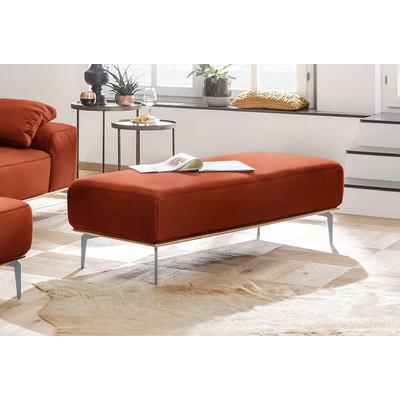 Polsterhocker W.SCHILLIG "run", orange (copper z73), B:150cm H:46cm T:60cm, Longlife Xtra-Leder Z73: Naturwalkleder der Luxusklasse aus den erlesensten Rohhäuten. Hautstärke 1, 1 u2013 1, 3 mm, ROHLEDER Chenille-Flachgewebe Q2 W77 (68% Polyacryl,... Image