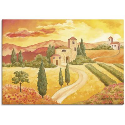 Wandbild ARTLAND "Landschaft VII_gelb", gelb (farbe bild(er): gelb), B:80cm H:60cm, Bilder, als Alubild, Outdoorbild, Leinwandbild in verschied. Größen Image