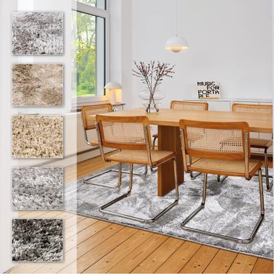 Hochflor-Teppich ASTRA "Paulie 250", silber (silberfarben), B:160cm H:25mm L:230cm, Obermaterial: 100% Polypropylen, Teppiche, weicher Langflor, Shaggy, Wohnzimmer, Schlafzimmer Image