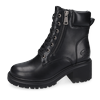 Schnürstiefelette DOCKERS BY GERLI, Damen, Gr. 38, schwarz, Lederimitat, Schuhe, Biker Boots mit Reißverschluss