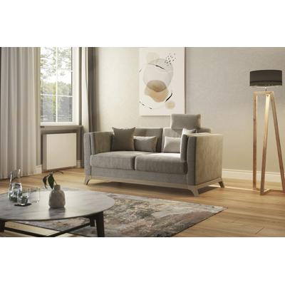 2,5-Sitzer HOME AFFAIRE "Viva", beige (nature), B:183cm H:84cm T:93cm, 95% Polyester, 10% Polyamid, Sofas, wahlweise mit Holzrahmen aus Buche Image
