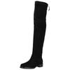 Overkneestiefel NERO GIARDINI "Nero Giardini Stiefel Leder", Damen, Gr. 37, schwarz, Leder, casual, Schuhe
