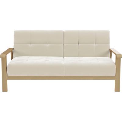 2,5-Sitzer SIT & MORE "Billund", beige (elfenbein), B:169cm H:88cm T:106cm, 100% Polyester, Sofas, Armlehnen aus Buchenholz in natur, verschiedene Bezüge und Farben Image